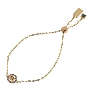 코치 시그니처 멀티 크리스탈 슬라이더 팔찌 C9352 GOLD PINK