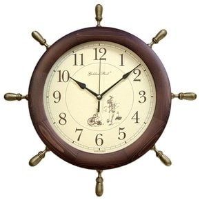 GB4725g 원목 주석 무소음 벽시계 월넛 제조한국