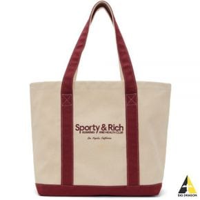 Club Two Tone Tote - NaturalMerlot (ACAW231NT) (클럽 투톤 토트백) 84009422