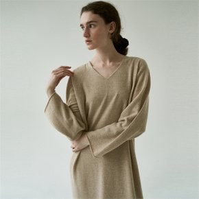 [블랭크03] cashmere wholegarment dress (oatmeal)