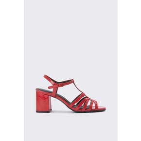 Polygon t-strap sandal(black)  DG2AM24004RED