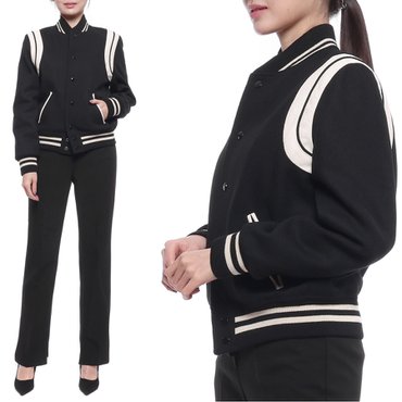 생로랑 22FW 여성 테디 울 자켓 (376283_Y180W_1900_22F)