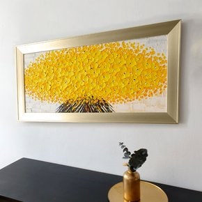 부자되는 노란색 꽃 유화 수작업 그림 거실 아트월 인테리어 액자