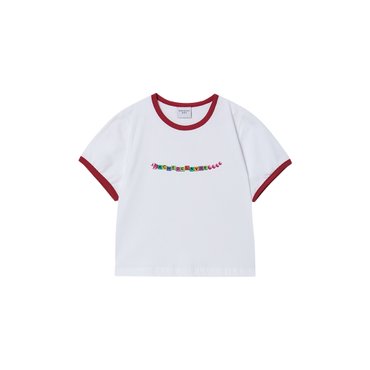 아크메드라비 아트웍-반팔-스네이크이니셜링거크롭 WOMAN SNAKE INITIAL RINGER CROP SHORT SLEEVE T-SHIRT