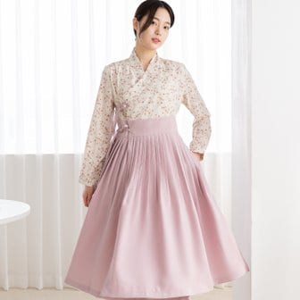 한국공예디자인문화진흥원 [다래원한복] 생활한복 철릭 원피스 분홍 아름꽃