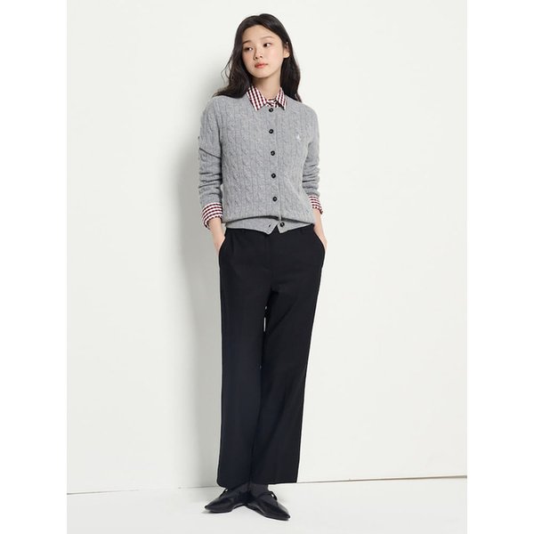 울 스트레이트 슬랙스  블랙 (BF5X21C575)