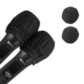 일회용 부직포 마이크 커버 2P 1SET 블랙