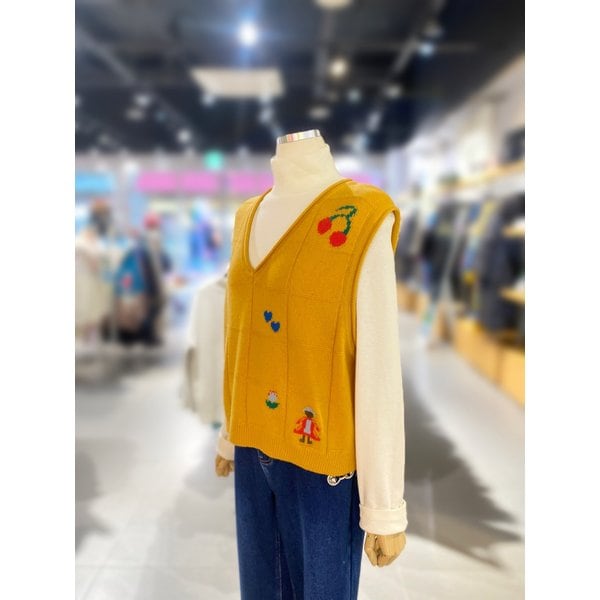 [여주점] 모티브 브이넥 니트 베스트 (BAKV58461)