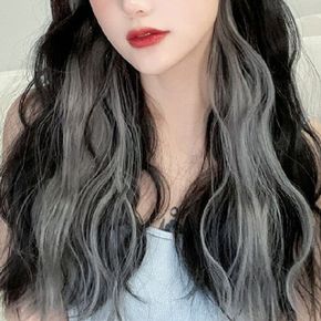 여성 웨이브 가발 컬러 브릿지 붙임 헤어 피스 X ( 3매입 )