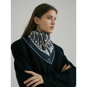 Montre Square Silk Scarf 90 - Navy