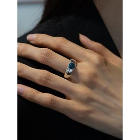 CONTINUE RING_SILVER LONDON BLUE TOPAZ