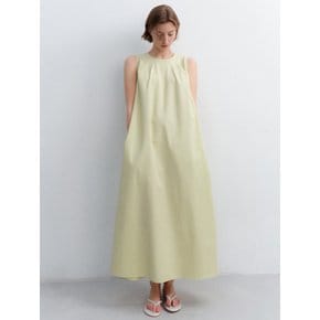 pintuck sleeveless dress_lime