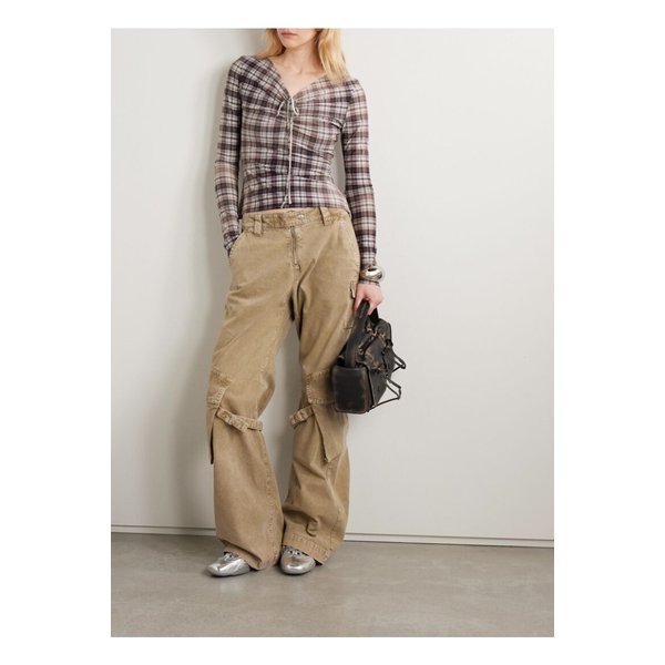 주름 체크 스트레치 저지 탑 멀티컬러 1647597355986643