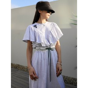 프릴 케이프 저지 원피스  frill cape jersey dress