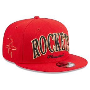 [해외] 964119 뉴에라 모자 NBA 휴스턴 로키츠 Golden Tall Text 9FIFTY Hat Red