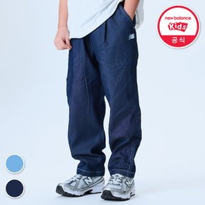 PLAY DENIM_라이트 9부 아동 배기핏 데님팬츠 NK9TF2501U