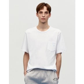 [23SS] [MAISON LABICHE] 화이트 포켓배색 면 반팔티셔츠 RATS3EML4WT