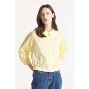 Cotton Crop shirt jumper_Yellow_ LSTA0JP02W