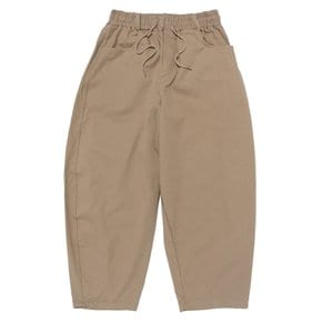 WASHED COTTON CURVED PANTS (BEIGE)