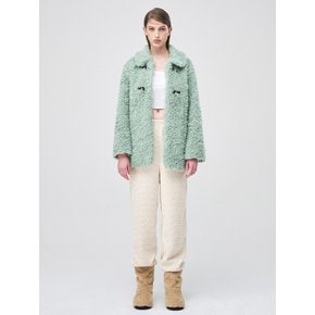 Buckle Fur Half Coat, Mint