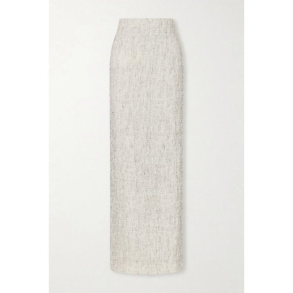 블럼 리넨 실크 블렌드 거즈 미디 스커트 46376663162973685