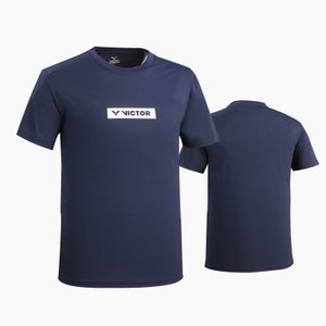 빅터 티셔츠 남녀공용 배드민턴상의 네이비 V233RT-5341U