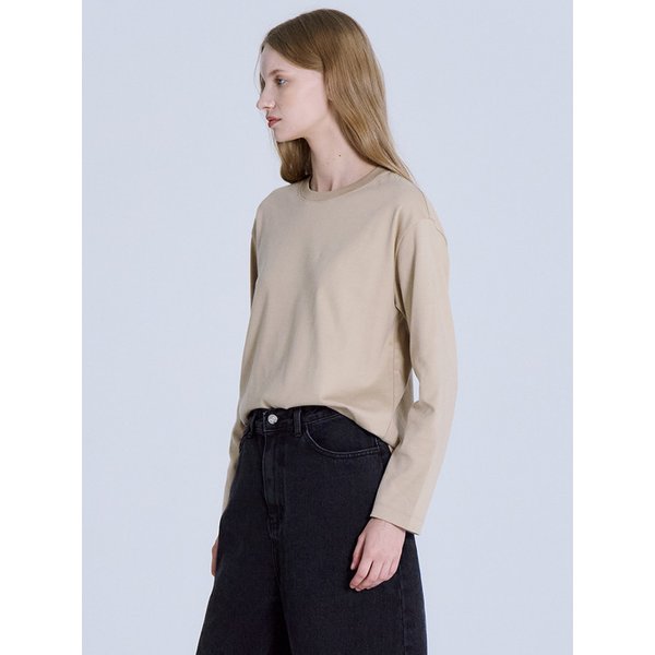 여성 프리미엄 면40수 릴렉스핏 크루넥 긴팔티셔츠 LATS0207