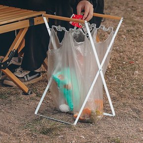 마운틴하이커 접이식 쓰레기봉투 거치대 캠핑 낚시 야외용 봉투 걸이 쓰레기분리 트레쉬백