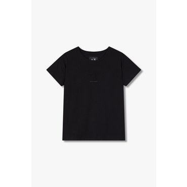 ARMANI EXCHANGE AX 여성 핫픽스 로고 크루넥 티셔츠- 블랙(A425130529)