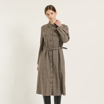 BCBG [여주점] 체크 소재 셔츠형 원피스B5D9O602