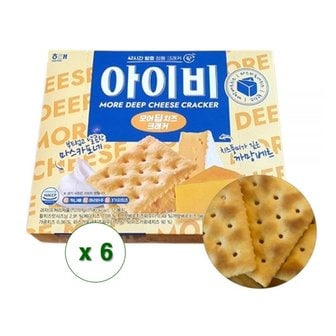  해태 아이비 모어딥치즈 크래커 270g x 6개 / 과자 비스킷