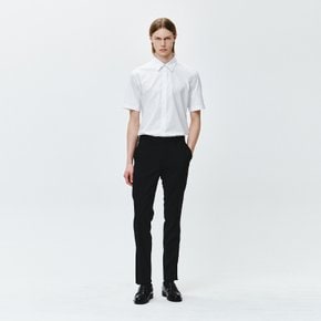 슬림 카라 반팔 드레스 셔츠 화이트 ZI3DS302WH
