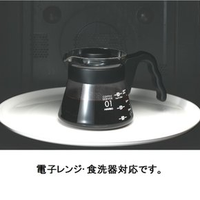 HARIO(하리오) V60 커피 서버  전자렌지식세기 대응 450ml 블랙 일본제 VCS-01B