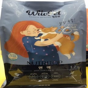 윌로펫 뉴트리탑 항체 강아지 도그 반려견 사료 1.2kg