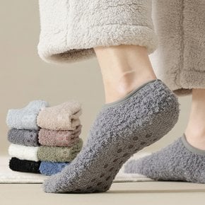 1+1 남녀공용 겨울 방한 보온 발목 덧신 미끄럼방지 기모 털 버선 두꺼운 단목 양말 페이크삭스