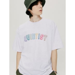 QT RAINBOW T SHIRTS-ASH MELANGE