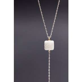 10mm White Druzy Agate Necklace + Earrings Set