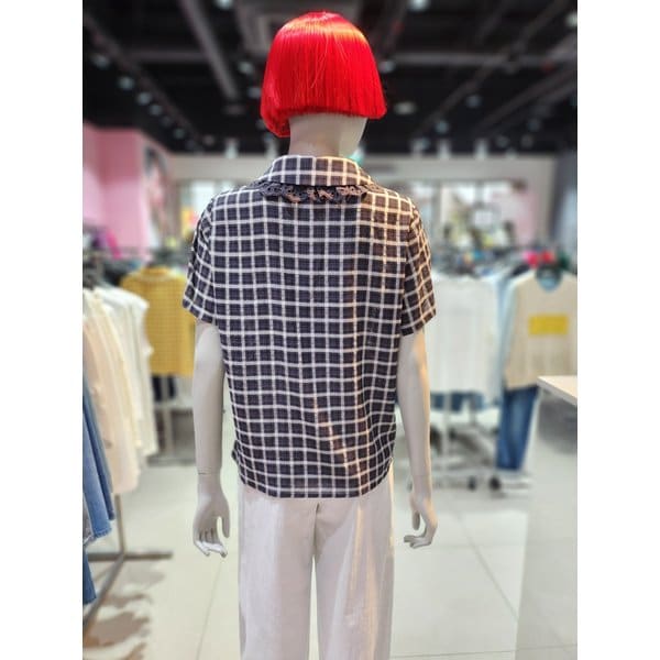 [부산점] 탈착 레이스 카라 블라우스 BABL91531BK