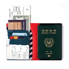 [루카랩]No Skimming Passport Wallet - 스트라이프 시리즈