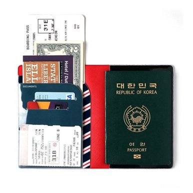 [루카랩]No Skimming Passport Wallet - 스트라이프 시리즈