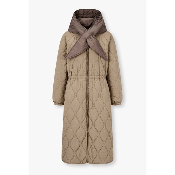 디태처블 후드 롱 퀼팅 코트 7255418102161