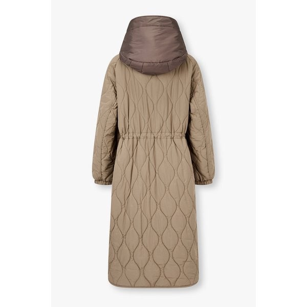 디태처블 후드 롱 퀼팅 코트 7255418102161