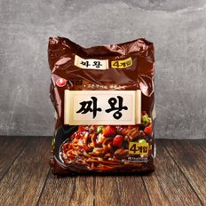 농심 짜왕 멀티팩 124g (4봉지) / 짜장 라면