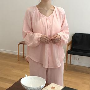 페틀 순면 100  브라캡 긴팔 잠옷 수유 파자마