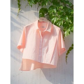 Spiral Crop Shirt (2colors)_Coral