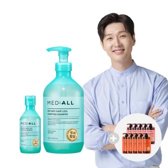 메디올 퓨리파잉 청정강화 샴푸 720ml + 100ml + 샴푸 6ml 10장