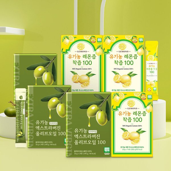 [올바른 올레샷!]올바른 유기농 프리미엄 엑스트라버진 올리브오일 100 3박스(총 42포)+ 스페인산