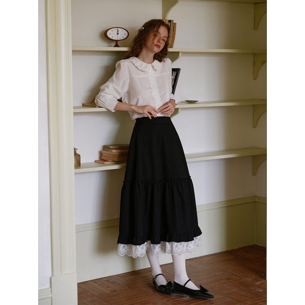 Cest_Frill doll collar shirt_WHITE