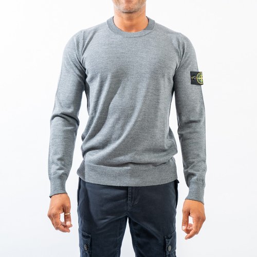 [STONE ISLAND] 와펜 패치 울 니트 7715510C4 V0060