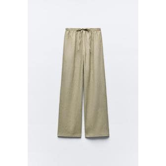 자라 텍스처 스트레이트 팬츠 5039/343 LIGHT KHAKI